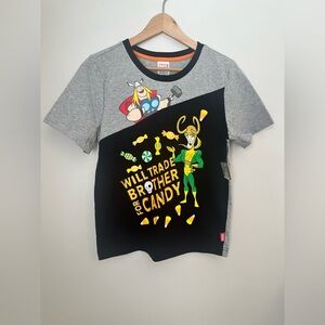Marvel Avengers Thor Loki Halloween Graphic Tee Kids XL